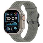For Apple Watch 42 / 44 / 45 / 46 / 49mm xDfind Breathable Silicone Watch Band(Titanium Grey) - 1