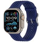 For Apple Watch 42 / 44 / 45 / 46 / 49mm xDfind Breathable Silicone Watch Band(Midnight Blue) - 1