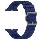 For Apple Watch 42 / 44 / 45 / 46 / 49mm xDfind Breathable Silicone Watch Band(Midnight Blue) - 2