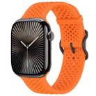 For Apple Watch 38 / 40 / 41 / S10 42mm xDfind Breathable Silicone Watch Band(Orange) - 1