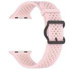 For Apple Watch 38 / 40 / 41 / S10 42mm xDfind Breathable Silicone Watch Band(Pink) - 2