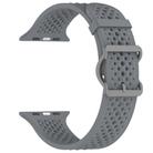 For Apple Watch 38 / 40 / 41 / S10 42mm xDfind Breathable Silicone Watch Band(Titanium Grey) - 2