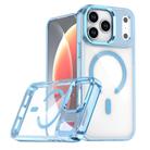 For iPhone 17 Pro Max MagSafe Magnetic Clear Phone Case(Blue) - 1