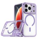 For iPhone 17 Pro MagSafe Magnetic Clear Phone Case(Purple) - 1