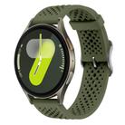 For Samsung Galaxy Watch 7 / 6 / 5 / FE xDfind Breathable Silicone Watch Band(Army Green) - 1