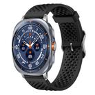 For Samsung Galaxy Watch Ultra / Ultra 2025 xDfind Breathable Silicone Watch Band(Black) - 1
