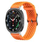 For Samsung Galaxy Watch8 / 8 Classic xDfind Breathable Silicone Watch Band(Orange) - 1