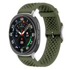 For Samsung Galaxy Watch8 / 8 Classic xDfind Breathable Silicone Watch Band(Army Green) - 1