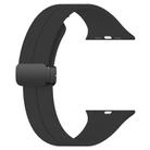 For Apple Watch 38 / 40 / 41 / S10 42mm xDfind  Flat Head Groove Folding Black Buckle Silicone Watch Band(Black) - 2