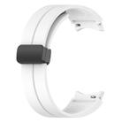 For Samsung Galaxy Watch 7 / 6 / 5 / FE xDfind  Flat Head Groove Folding Black Buckle Silicone Watch Band(White) - 2