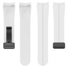For Samsung Galaxy Watch 7 / 6 / 5 / FE xDfind  Flat Head Groove Folding Black Buckle Silicone Watch Band(White) - 3