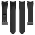 For Samsung Galaxy Watch 7 / 6 / 5 / FE xDfind  Flat Head Groove Folding Black Buckle Silicone Watch Band(Black) - 3