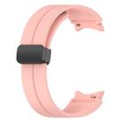 For Samsung Galaxy Watch 7 / 6 / 5 / FE xDfind  Flat Head Groove Folding Black Buckle Silicone Watch Band(Light Pink) - 2