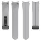 For Samsung Galaxy Watch 7 / 6 / 5 / FE xDfind  Flat Head Groove Folding Black Buckle Silicone Watch Band(Light Grey) - 3