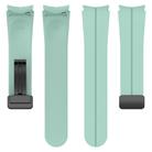 For Samsung Galaxy Watch 7 / 6 / 5 / FE xDfind  Flat Head Groove Folding Black Buckle Silicone Watch Band(Emerald Green) - 3