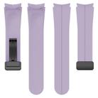 For Samsung Galaxy Watch 7 / 6 / 5 / FE xDfind  Flat Head Groove Folding Black Buckle Silicone Watch Band(Purple) - 3
