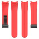 For Samsung Galaxy Watch 7 / 6 / 5 / FE xDfind  Flat Head Groove Folding Black Buckle Silicone Watch Band(Red) - 3
