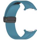 For Samsung Galaxy Watch Ultra / Ultra 2025 xDfind  Flat Head Groove Folding Black Buckle Silicone Watch Band(Rock Blue) - 3