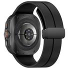 For Samsung Galaxy Watch Ultra / Ultra 2025 xDfind  Flat Head Groove Folding Black Buckle Silicone Watch Band(Black) - 2