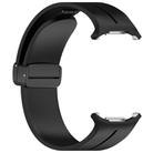 For Samsung Galaxy Watch Ultra / Ultra 2025 xDfind  Flat Head Groove Folding Black Buckle Silicone Watch Band(Black) - 3