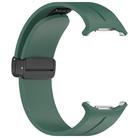 For Samsung Galaxy Watch Ultra / Ultra 2025 xDfind  Flat Head Groove Folding Black Buckle Silicone Watch Band(Pine Green) - 3