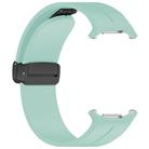 For Samsung Galaxy Watch Ultra / Ultra 2025 xDfind  Flat Head Groove Folding Black Buckle Silicone Watch Band(Emerald Green) - 3