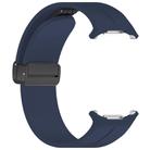For Samsung Galaxy Watch Ultra / Ultra 2025 xDfind  Flat Head Groove Folding Black Buckle Silicone Watch Band(Midnight Blue) - 3
