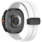 For Samsung Galaxy Watch8 / 8 Classic xDfind  Flat Head Groove Folding Black Buckle Silicone Watch Band(White) - 2