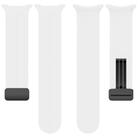 For Samsung Galaxy Watch8 / 8 Classic xDfind  Flat Head Groove Folding Black Buckle Silicone Watch Band(White) - 3