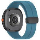 For Samsung Galaxy Watch8 / 8 Classic xDfind  Flat Head Groove Folding Black Buckle Silicone Watch Band(Rock Blue) - 2