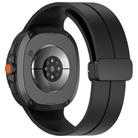 For Samsung Galaxy Watch8 / 8 Classic xDfind  Flat Head Groove Folding Black Buckle Silicone Watch Band(Black) - 2
