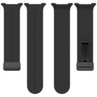 For Samsung Galaxy Watch8 / 8 Classic xDfind  Flat Head Groove Folding Black Buckle Silicone Watch Band(Black) - 3