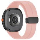For Samsung Galaxy Watch8 / 8 Classic xDfind  Flat Head Groove Folding Black Buckle Silicone Watch Band(Light Pink) - 2