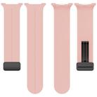 For Samsung Galaxy Watch8 / 8 Classic xDfind  Flat Head Groove Folding Black Buckle Silicone Watch Band(Light Pink) - 3