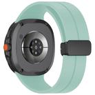 For Samsung Galaxy Watch8 / 8 Classic xDfind  Flat Head Groove Folding Black Buckle Silicone Watch Band(Emerald Green) - 2