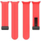 For Samsung Galaxy Watch8 / 8 Classic xDfind  Flat Head Groove Folding Black Buckle Silicone Watch Band(Red) - 3