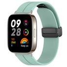 For Redmi Watch 3 xDfind  Flat Head Groove Folding Black Buckle Silicone Watch Band(Emerald Green) - 1
