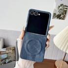 For Samsung Galaxy Z Flip7 5G Denim MagSafe Magnetic PC + PU Phone Case(Dark Blue) - 1