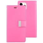 For iPhone 12 / 12 Pro GOOSPERY RICH DIARY Crazy Horse Texture Horizontal Flip Leather Case with Holder & Card Slots & Wallet(Rose Red) - 1