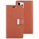 For iPhone 12 / 12 Pro GOOSPERY RICH DIARY Crazy Horse Texture Horizontal Flip Leather Case with Holder & Card Slots & Wallet(Brown) - 1