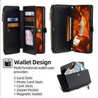 For TCL 60R 5G Zipper Wallet Side Buckle Crossbody Lanyard Leather Phone Case(Black) - 2