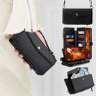 For Honor X6c 4G Zipper Wallet Side Buckle Crossbody Lanyard Leather Phone Case(Black) - 2