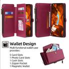 For Samsung Galaxy A05 4G Zipper Wallet Side Buckle Crossbody Lanyard Leather Phone Case(Red) - 2