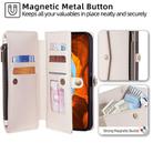 For Samsung Galaxy A05 4G Zipper Wallet Side Buckle Crossbody Lanyard Leather Phone Case(White) - 3