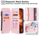 For Samsung Galaxy A36 5G Zipper Wallet Side Buckle Crossbody Lanyard Leather Phone Case(Rose Gold) - 3