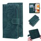 For LG K41S / K51S Tiger Embossing Pattern Horizontal Flip Leather Case with Holder & Card Slots & Wallet(Green) - 1