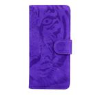 For LG K41S / K51S Tiger Embossing Pattern Horizontal Flip Leather Case with Holder & Card Slots & Wallet(Purple) - 2