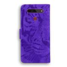 For LG K41S / K51S Tiger Embossing Pattern Horizontal Flip Leather Case with Holder & Card Slots & Wallet(Purple) - 3