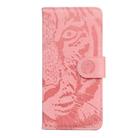 For LG K41S / K51S Tiger Embossing Pattern Horizontal Flip Leather Case with Holder & Card Slots & Wallet(Pink) - 2