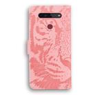 For LG K41S / K51S Tiger Embossing Pattern Horizontal Flip Leather Case with Holder & Card Slots & Wallet(Pink) - 3